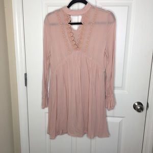 Pink low cut dress